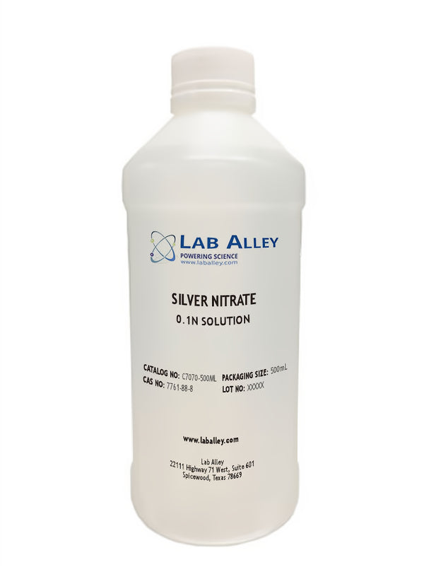 Silver Nitrate, 0.1N, 500mL