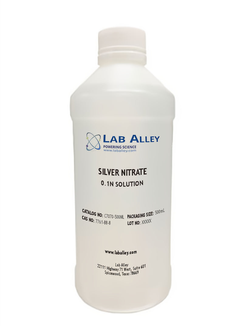 Silver Nitrate, 0.1N, 500mL