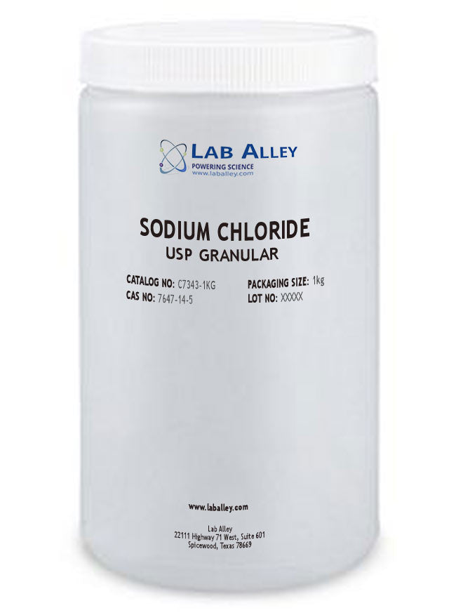 Sodium Chloride, USP Granular Grade, 500g