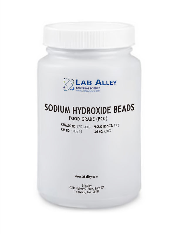 Sodium Hydroxide - Pure - Food Grade (Caustic Soda, Lye) (2 Pound Jar)