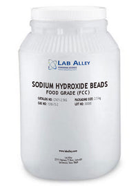 Sodium Hydroxide Beads, Food Grade (FCC), 100g