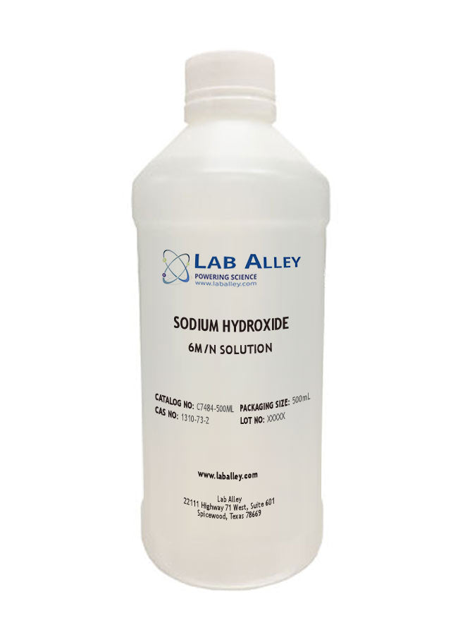 Sodium Hydroxide, Lab Grade, 6M/N (15%), 500mL