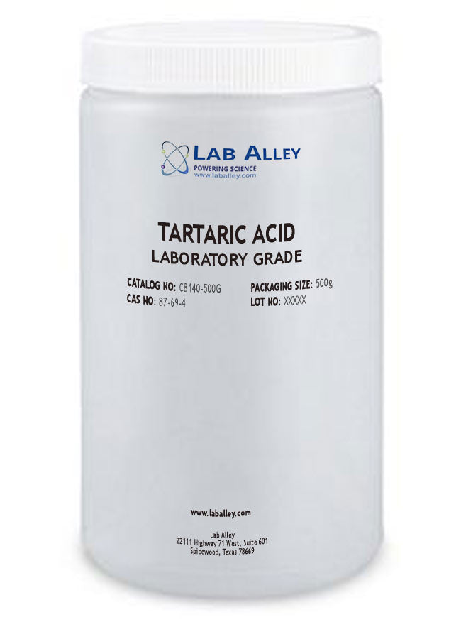Tartaric Acid, Granular Form, Lab Grade, 500g