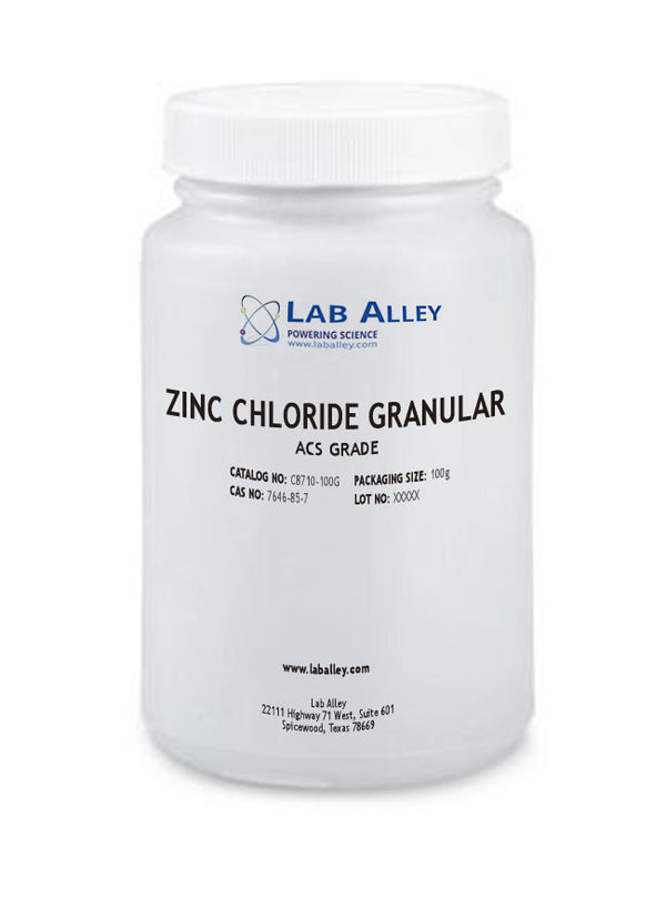Zinc Chloride, Granular, ACS Grade, 100g