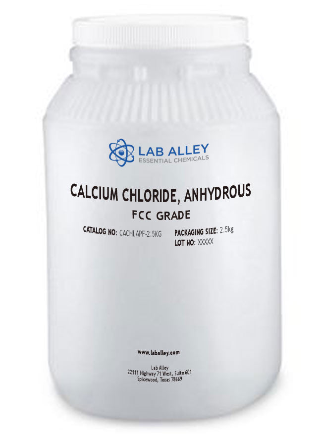 Calcium Chloride, Anhydrous, FCC Grade, Pellets, 2.5kg