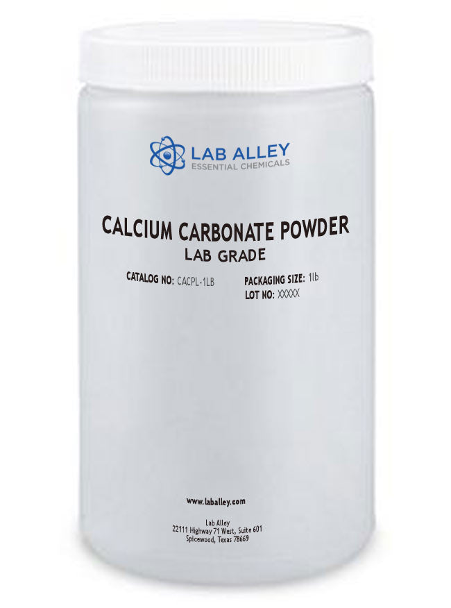 Calcium Carbonate Powder, Lab Grade, 1 Pound