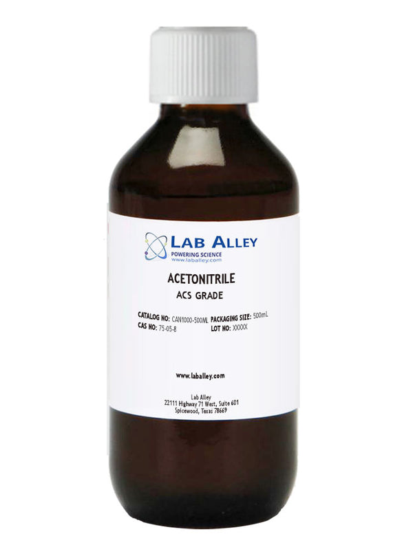 Acetonitrile, ACS Grade, 500 ML Bottle