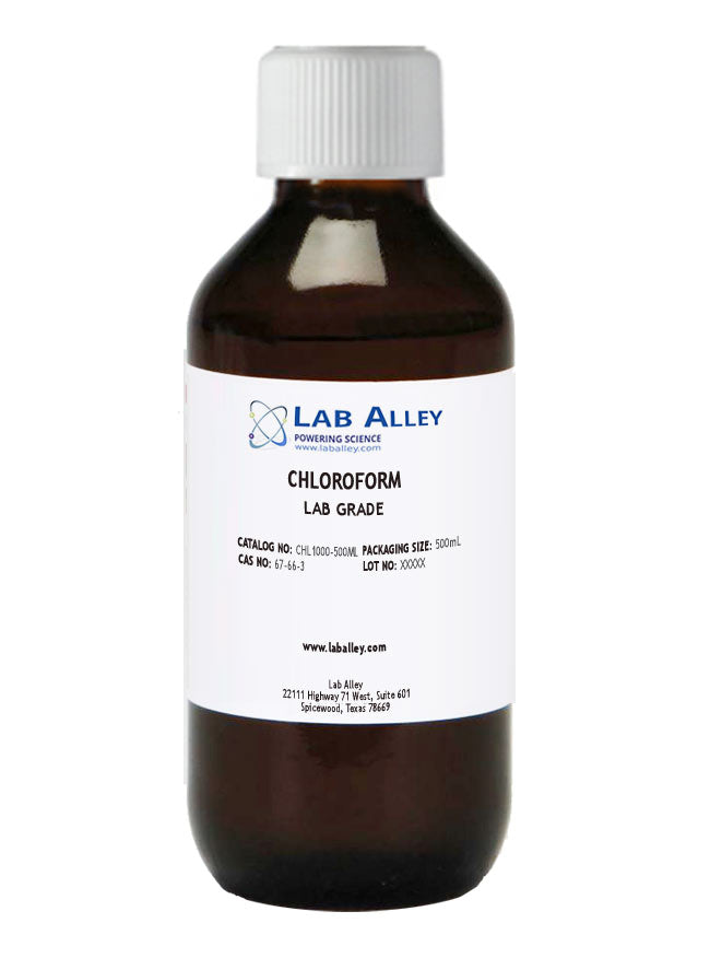 Chloroform, Lab Grade, ≥99%, 500ml Glass