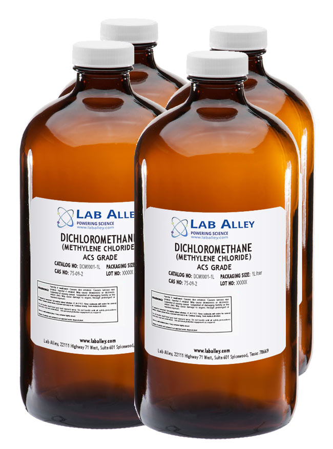 Dichloromethane (Methylene Chloride), ACS Reagent Grade, 99.5%, 4x1 Liter