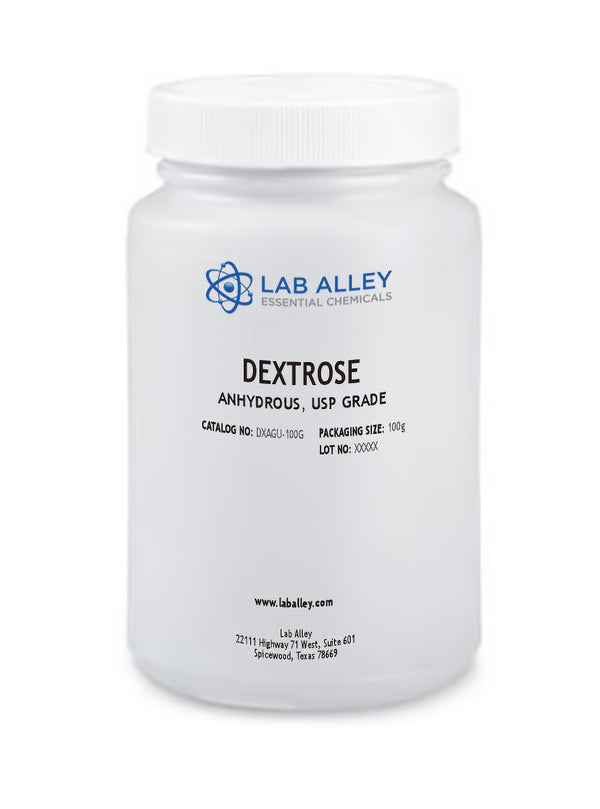 Dextrose, Anhydrous, USP Grade, 100 Grams