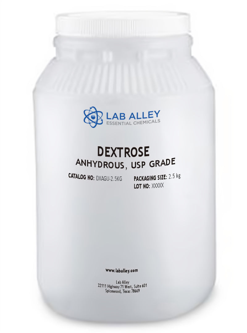 Dextrose, Anhydrous, USP Grade, 2.5 Kilograms