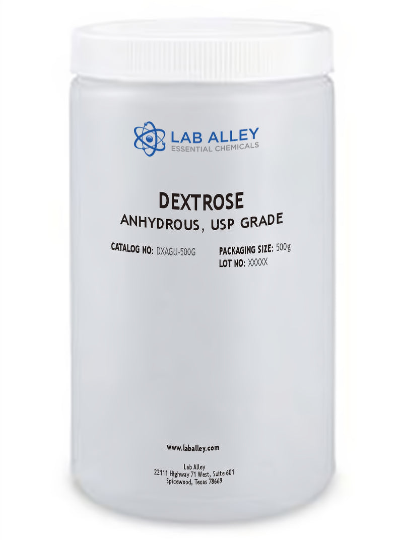 Dextrose, Anhydrous, USP Grade, 500 Grams