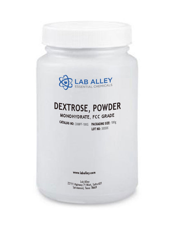 Dextrose, Monohydrate, FCC Grade, Powder, 100 Grams