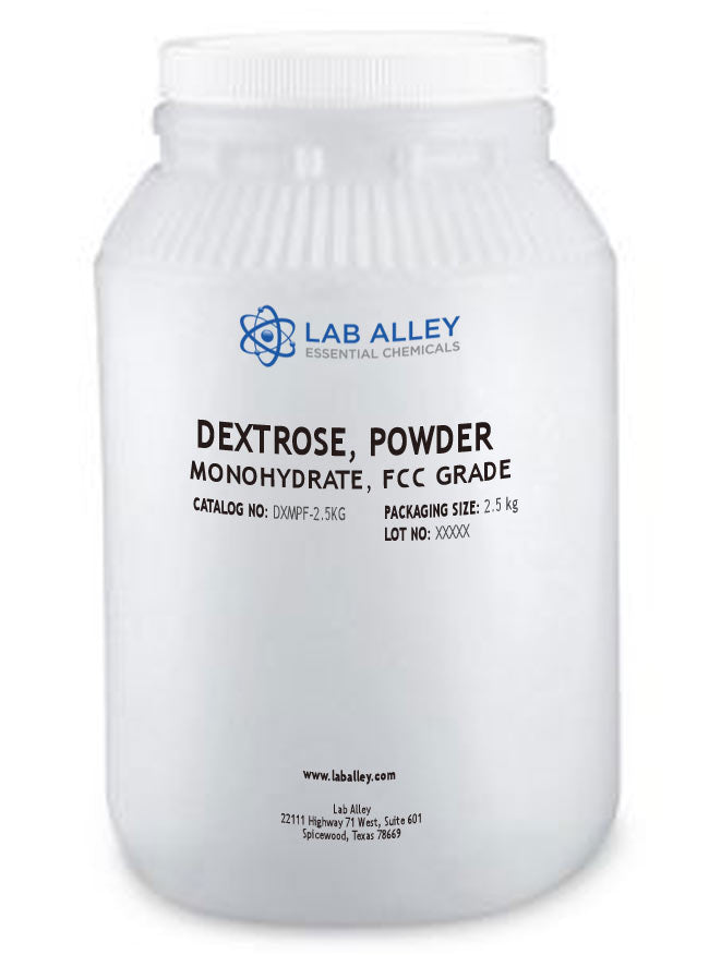Dextrose, Monohydrate, FCC Grade, Powder, 2.5 Kilograms