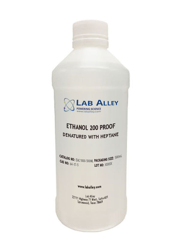 Buy Lab Alley 200 Proof 100% Denatured with Heptane, 500ml