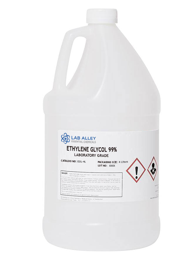 Ethylene Glycol 99% Lab Grade, 4 Liters