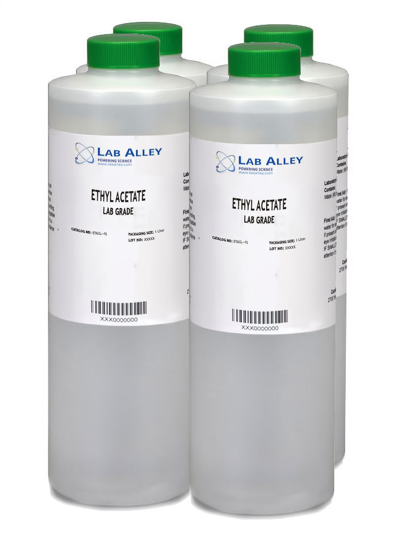 Ethyl Acetate Lab Grade, 4 x 1 Liter Case