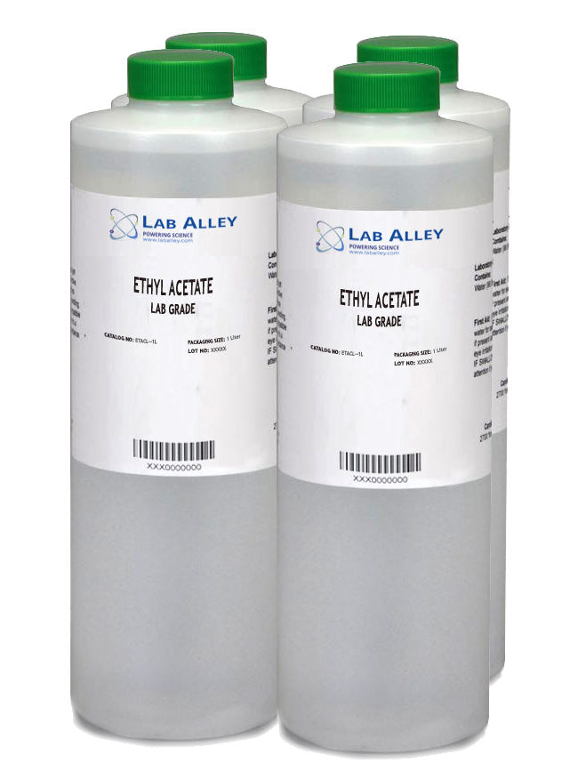 Ethyl Acetate Lab Grade, 4 x 1 Liter Case
