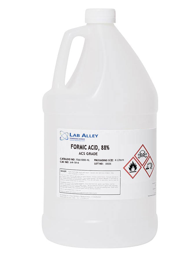 Formic Acid, ACS Grade, 88%, 4L