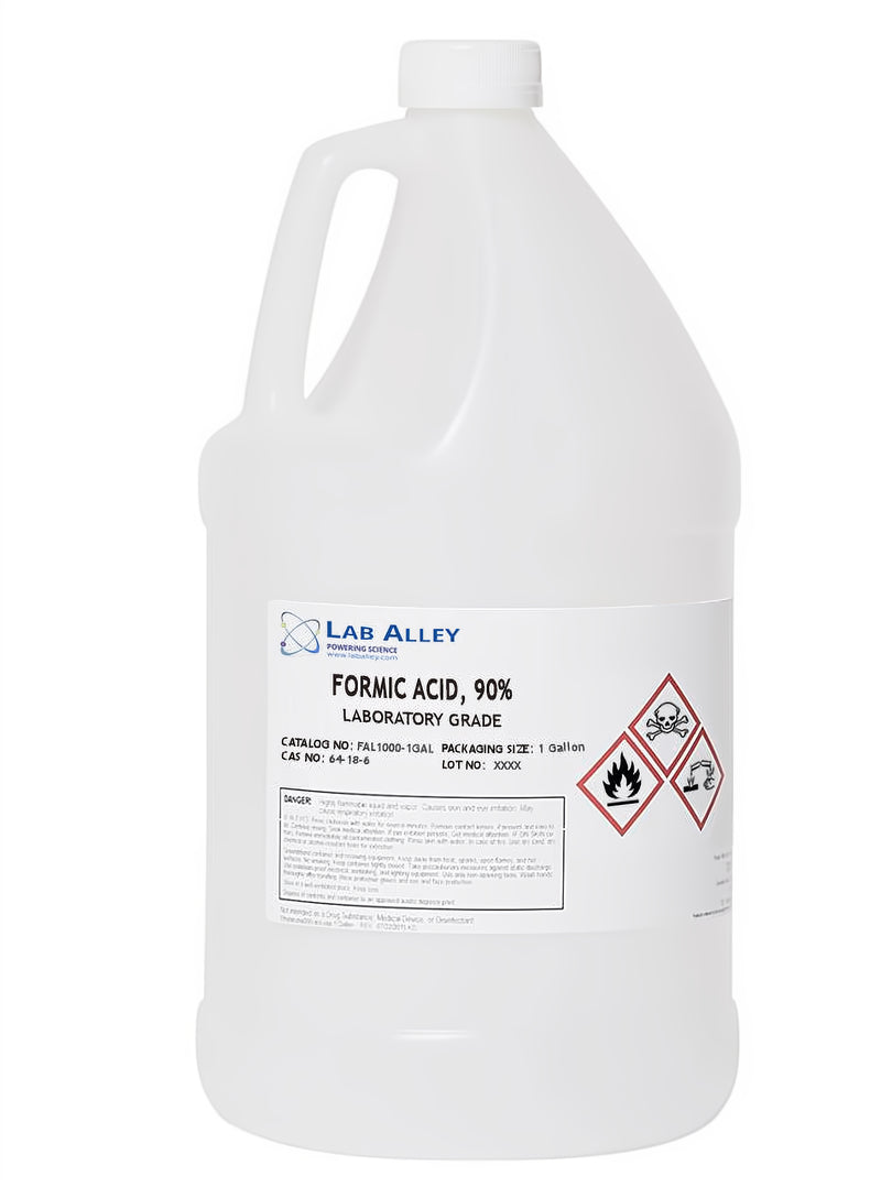 Formic Acid, Lab Grade, 90%, 1 Gallon