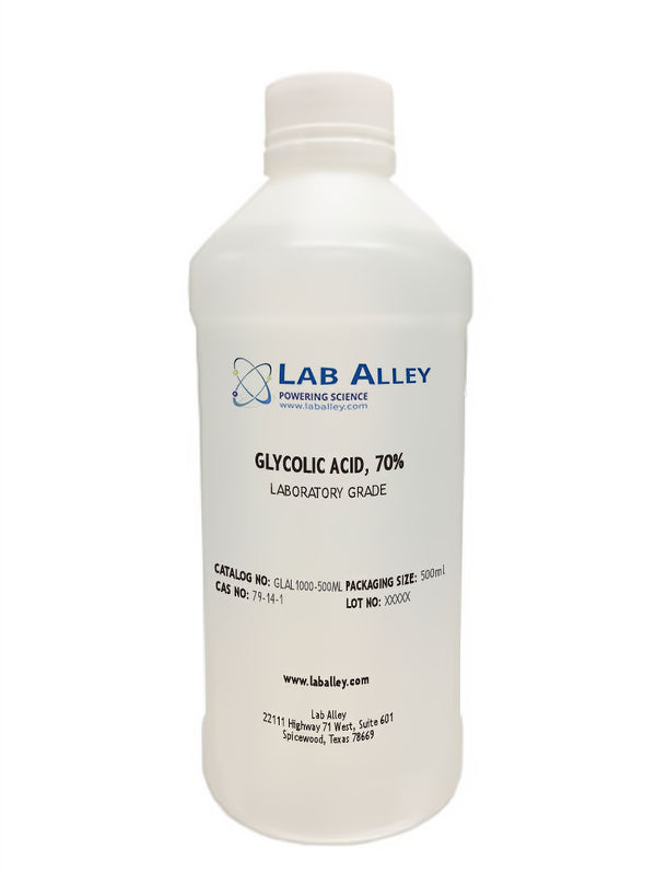 Glycolic Acid Lab Grade 70% 500ml for sale at LabAlley.com