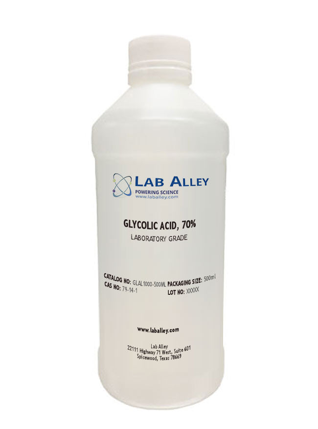 Glycolic Acid Lab Grade 70% 500ml for sale at LabAlley.com