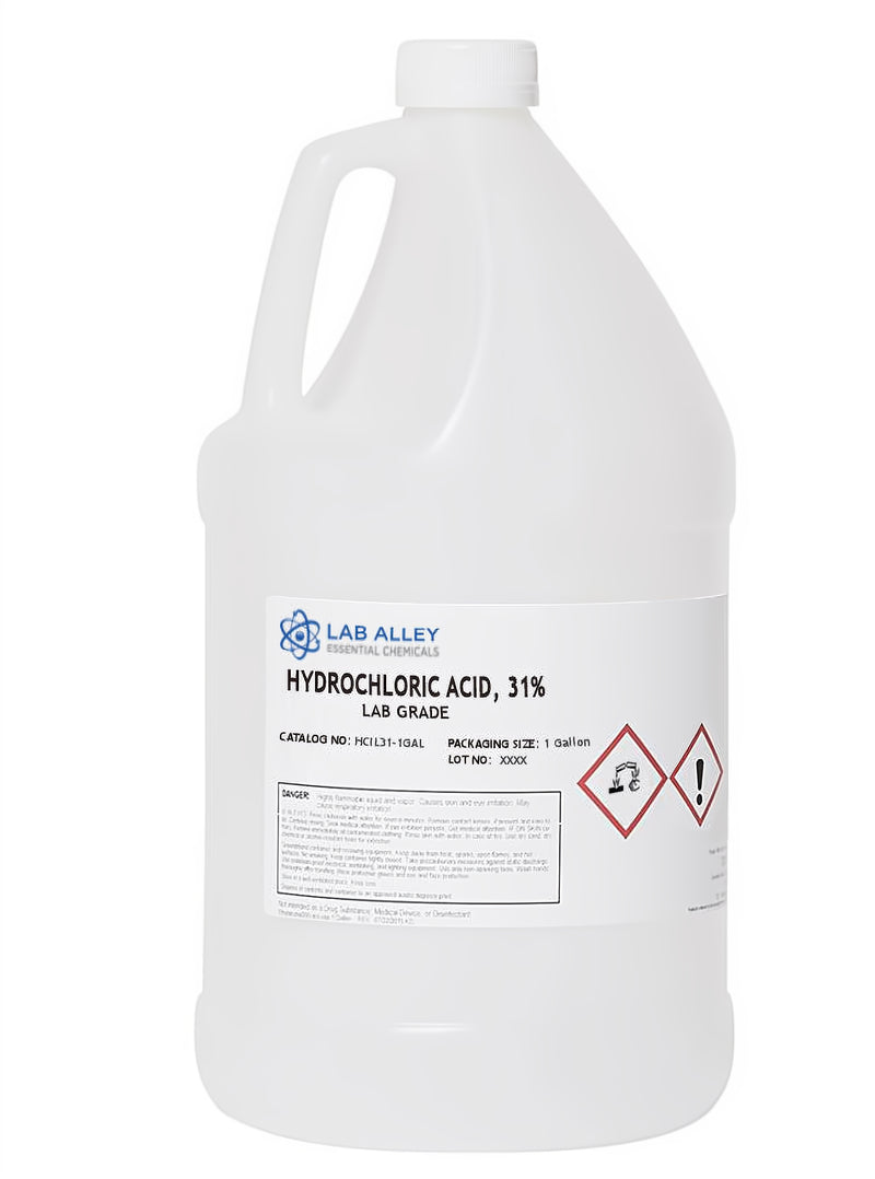 Hydrochloric Acid 31%, Lab Grade, 1 Gallon