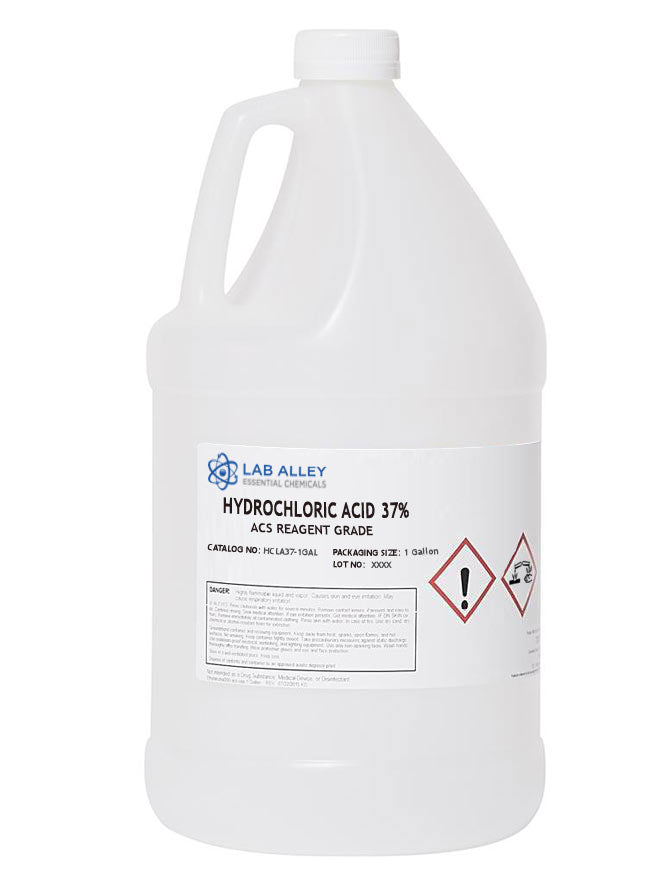 Hydrochloric Acid, ACS Reagent Grade, 37%, 1 Gallon