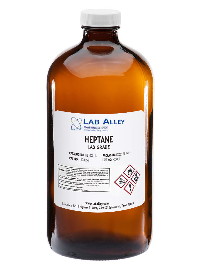 Heptane, Lab Grade, 1 Liter