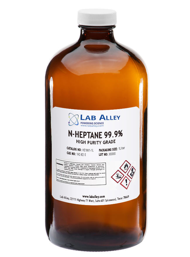 n-Heptane 99.9% High Purity Grade, 1 Liter