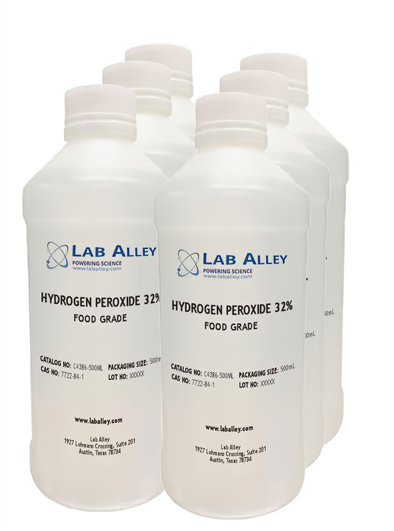 Hydrogen Peroxide, Food Grade, 32%, 6x500mL