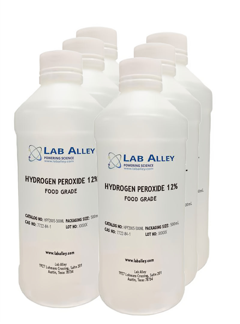 Hydrogen Peroxide, Food Grade, 12%, 6x500mL