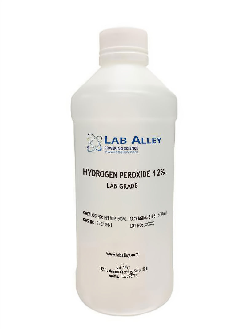 Hydrogen Peroxide, Lab Grade, 12%,  500 mL