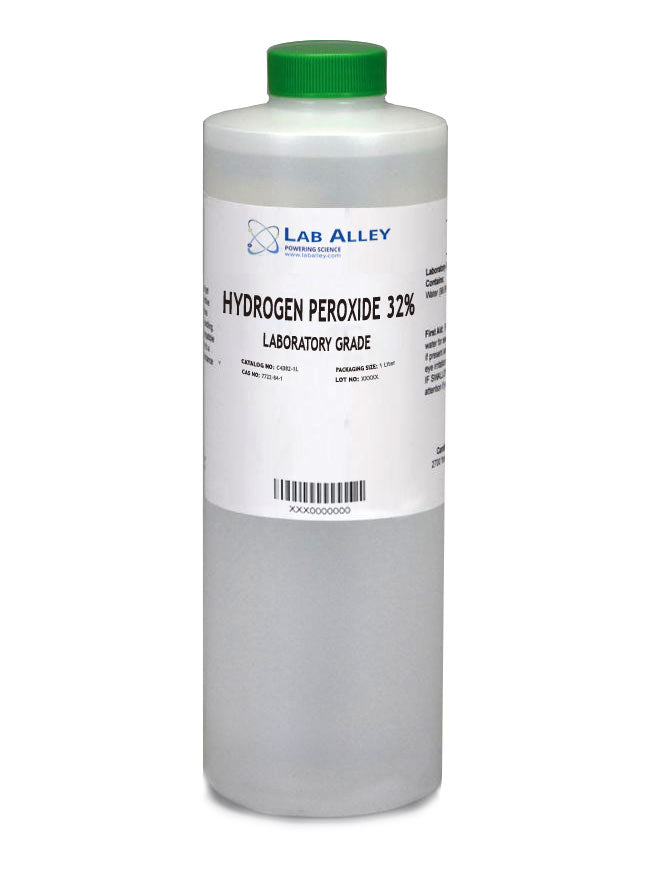 Hydrogen Peroxide, Lab Grade, 32%, 1 Liter