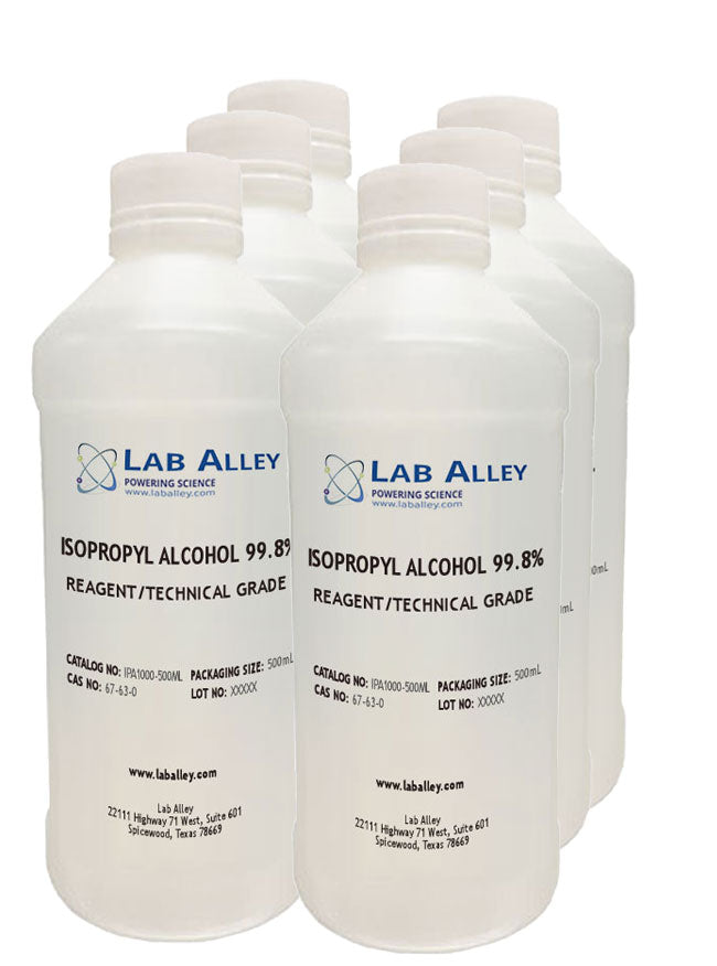 Buy Lab Alley Isopropyl Alcohol 99.8% Lab Grade, 6x500mL