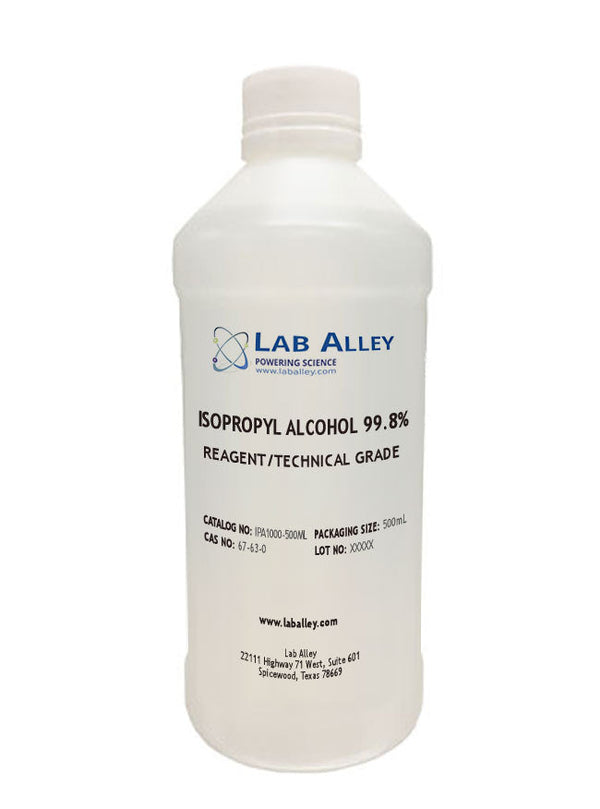 Isopropyl Alcohol, Lab Grade, 99.8%, 500mL