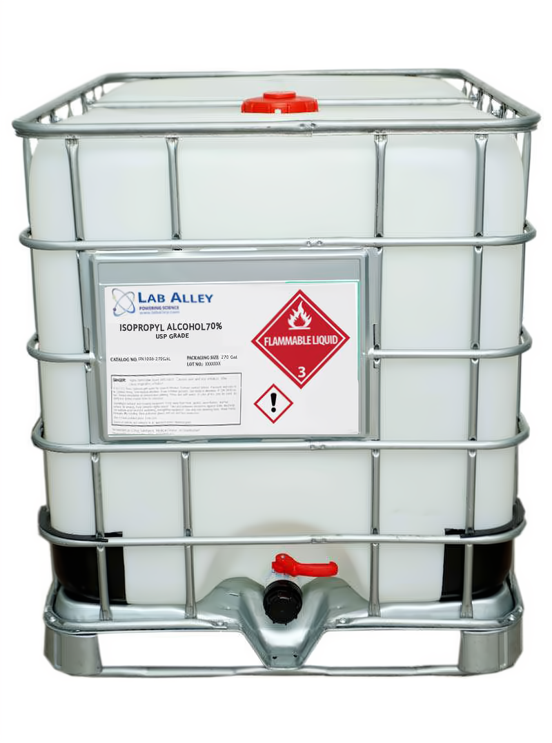 Isopropyl Alcohol, USP Grade, 70% 270 Gallons Tote