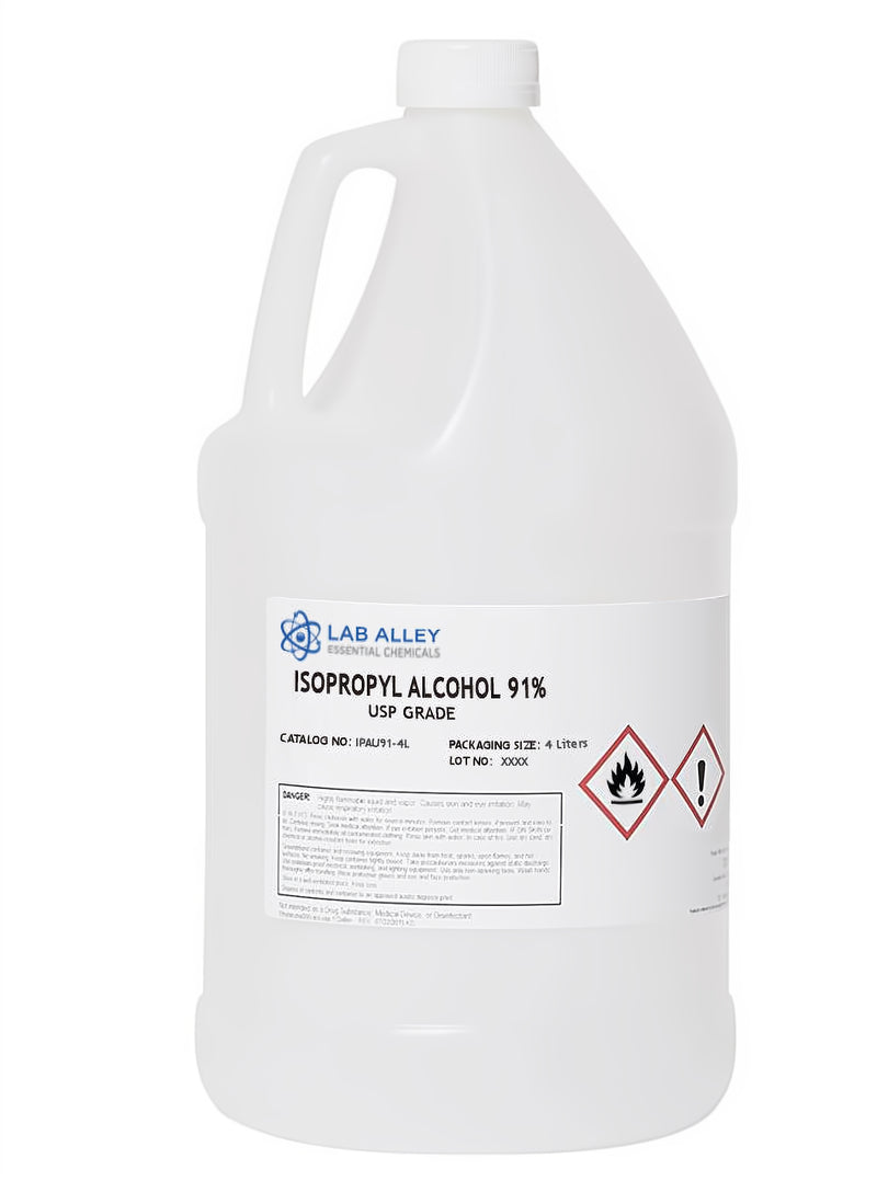 Isopropyl Alcohol 91%, 4-16 oz bottles