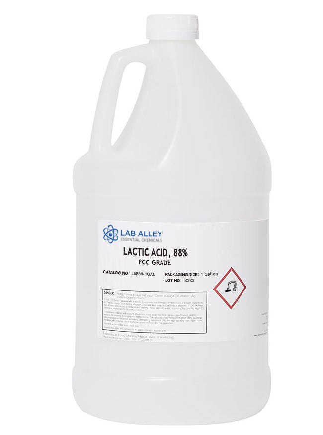 Lactic Acid 88%, FCC/Food Grade, 1 Gallon