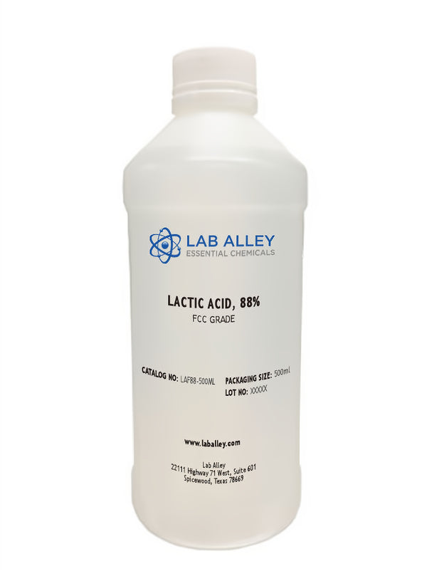 Lactic Acid 88%, FCC/Food Grade, 500mL