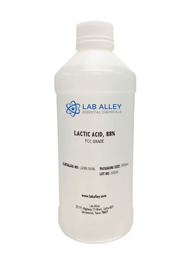 Lactic Acid 88%, FCC/Food Grade, 500mL