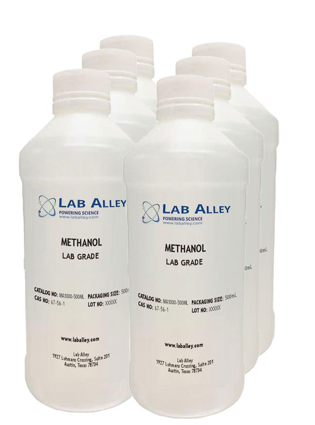Methanol, Lab Grade, 99%, 6x500mL
