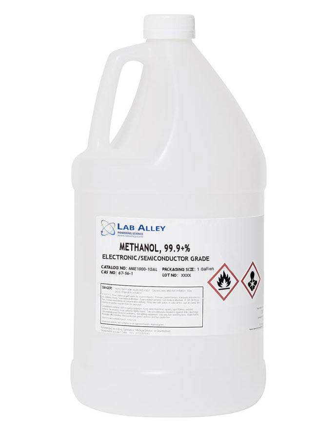 High Quality LabAlley Methanol, Electronic Cleanroom Grade, 99.9+%, 1 Gallon