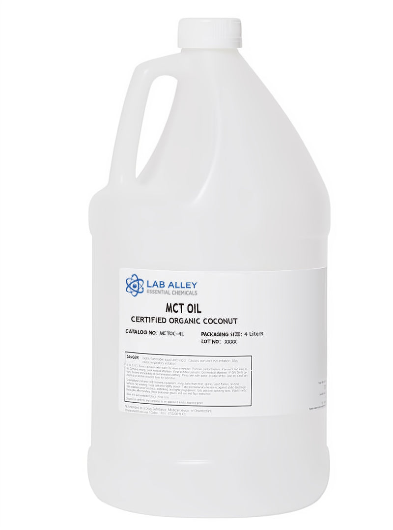 Lab Alley MCT Oil, USDA Certified Organic Coconut, 4 Liters