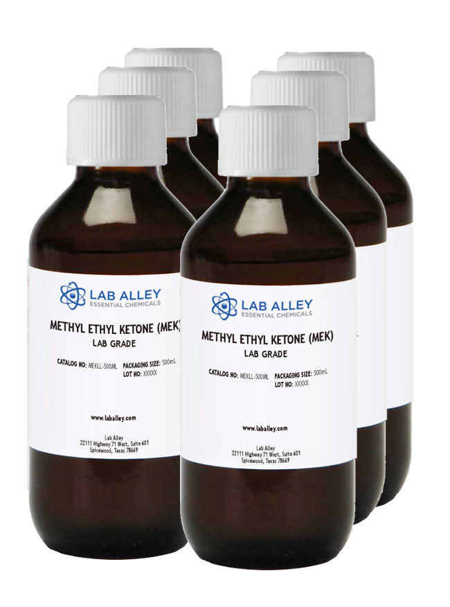 Methyl Ethyl Ketone (MEK), Lab Grade, 6 x 500mL Case