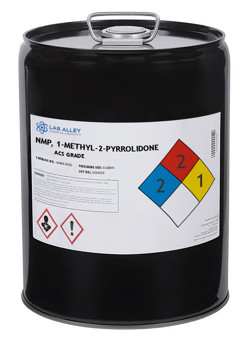 NMP, 1-Methyl-2-Pyrrolidone, ACS Grade, 5 Gallons