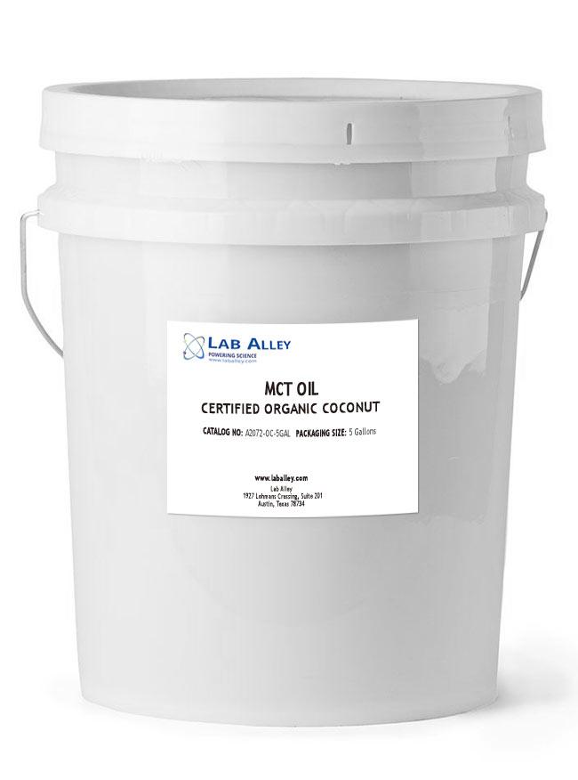 MCT Oil, USDA Certified Organic Coconut, 5 Gallons