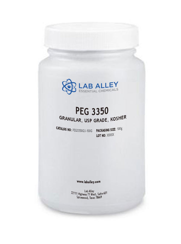 PEG 3350, Granular, USP Grade, Kosher, 100 Grams