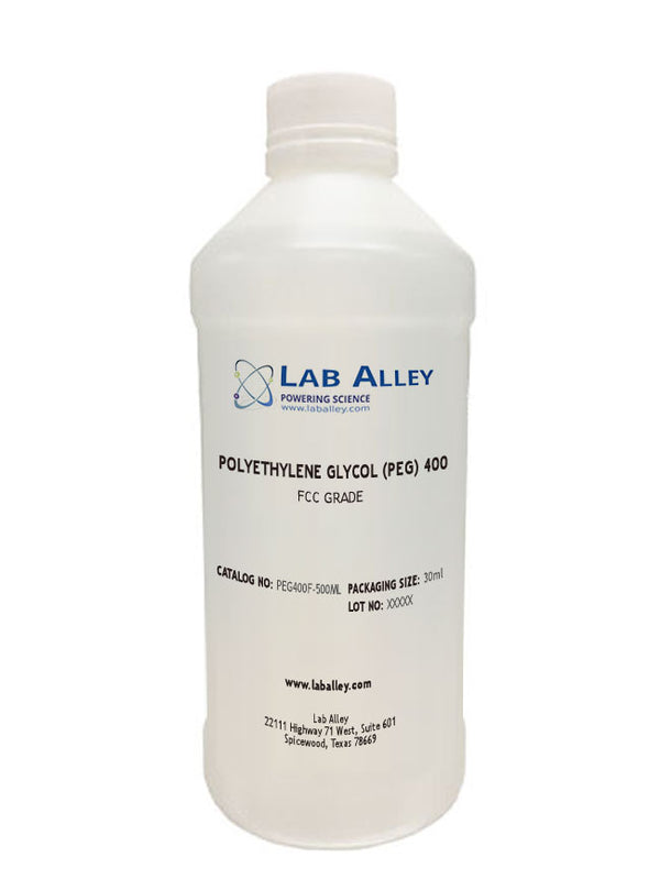 Polyethylene Glycol (PEG) 400, FCC Grade, 500ml
