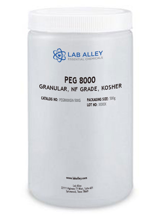 PEG 8000, Granular, NF Grade, Kosher, 500g